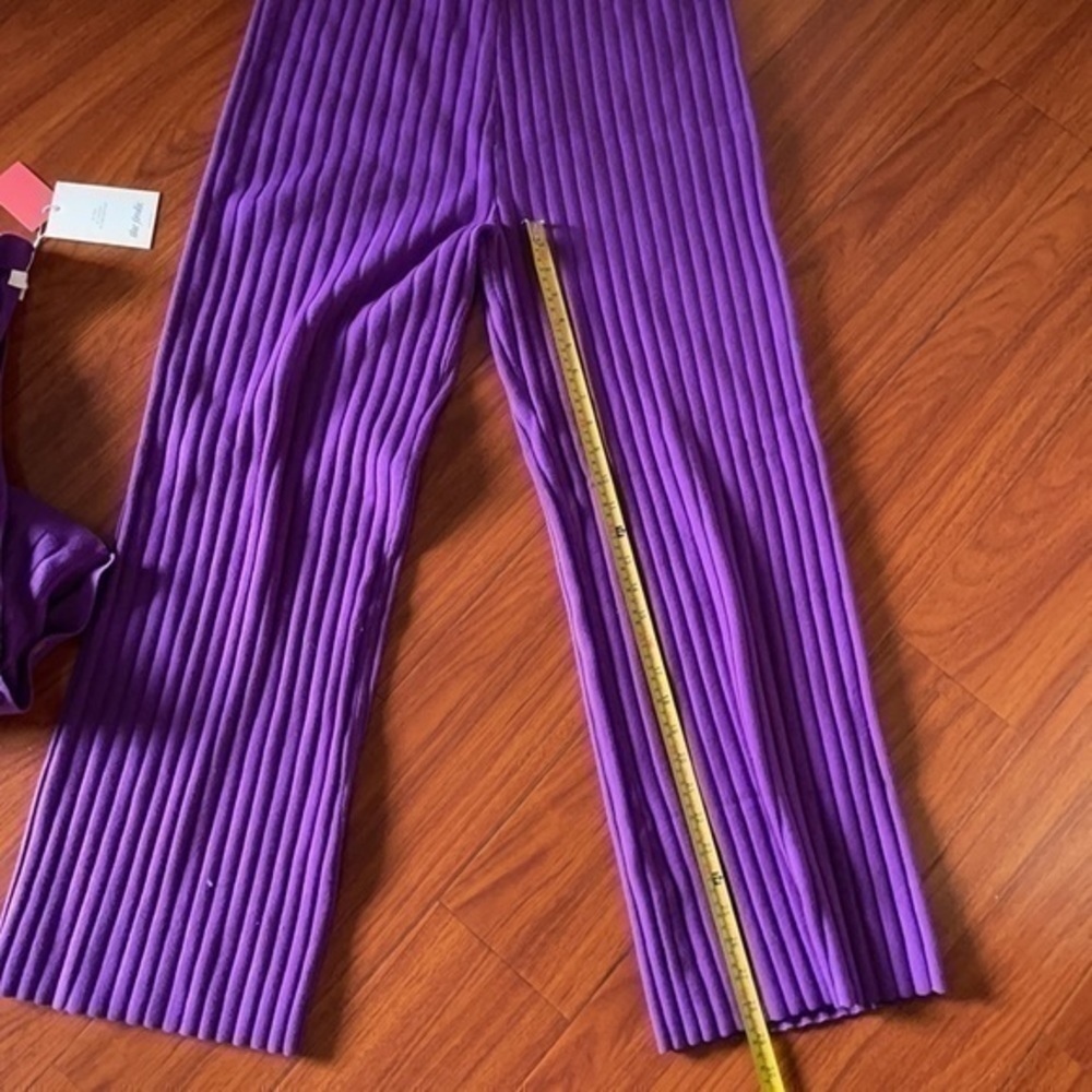 NWT The Frolic Maternity soft ribbed cardigan in purple set coord size 6 US - Picture 11 of 13